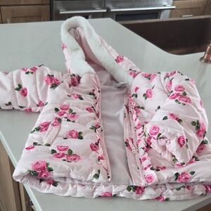 Little Me Pink Floral Kids Jacket